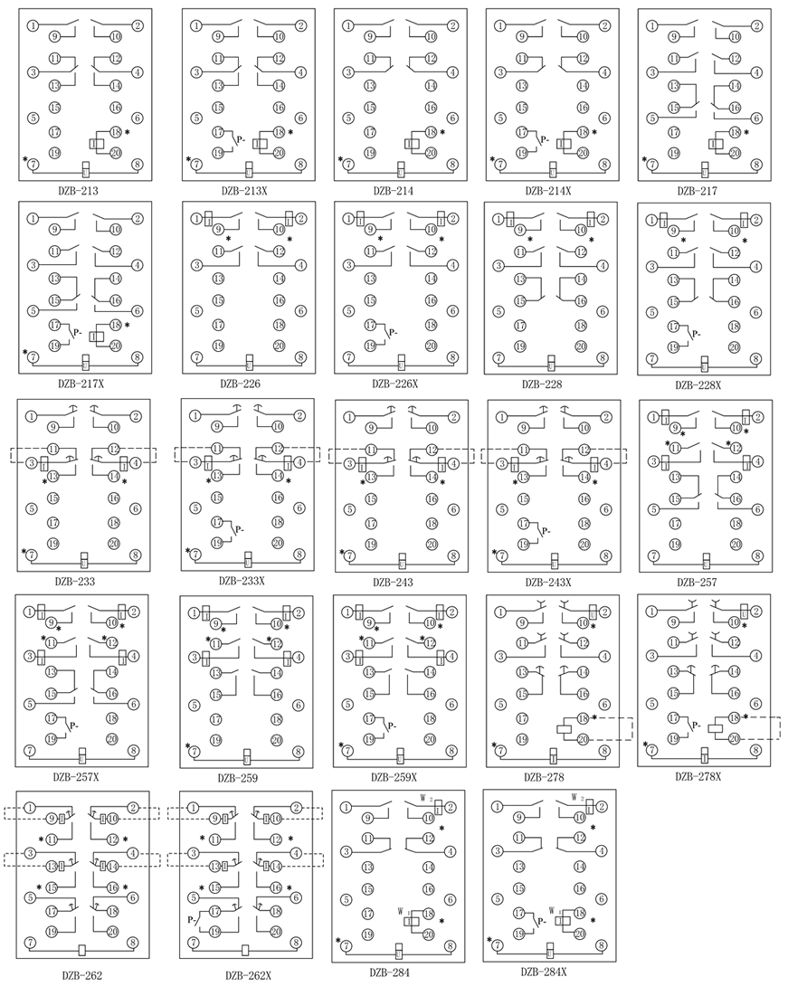 DZB-233,DZB-233X接線圖