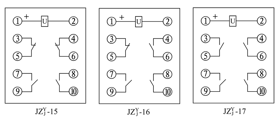 JZY-15、JZJ-15內(nèi)部接線(xiàn)圖