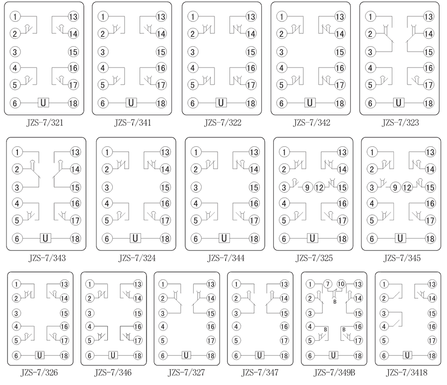 JZS-7/347內(nèi)部接線圖