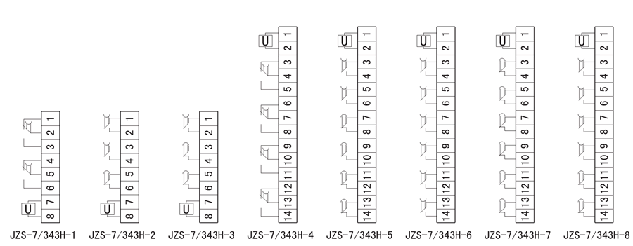 JZS-7/343H-4內(nèi)部接線圖