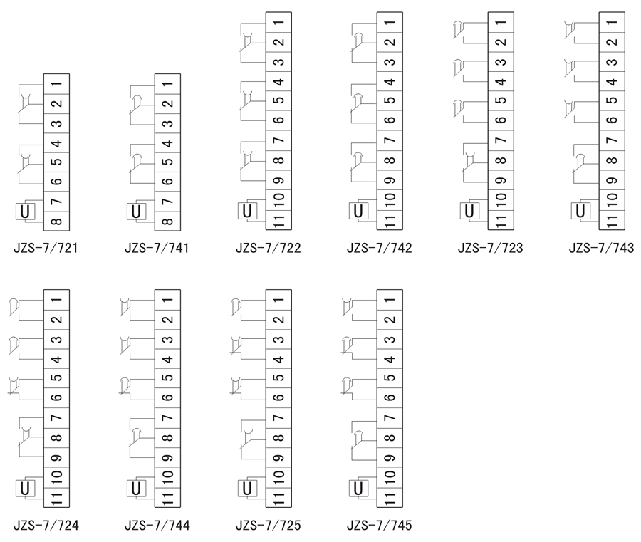 JZS-7/744內(nèi)部接線圖