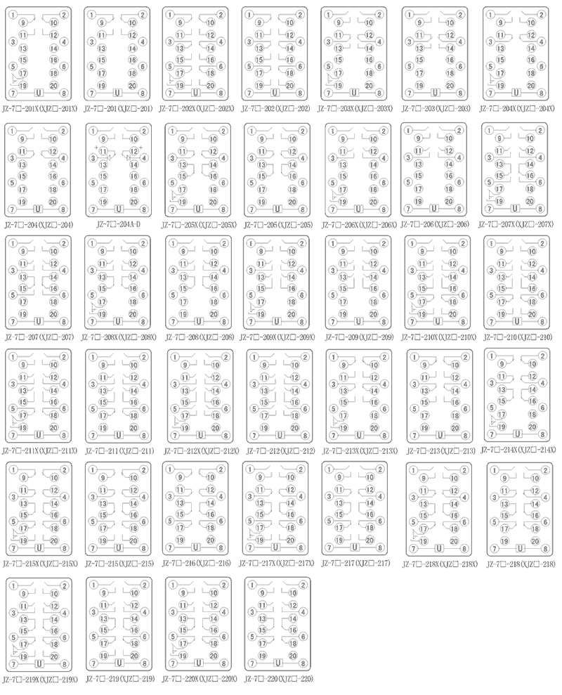 JZ-7Y-205內(nèi)部接線(xiàn)圖