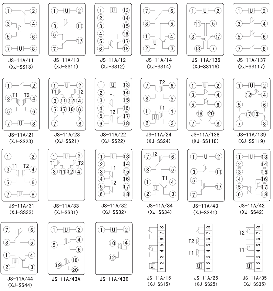 JS-11A/12內(nèi)部接線圖