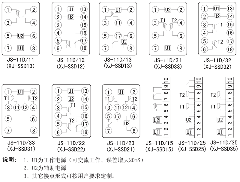 JS-11D/23內(nèi)部接線圖