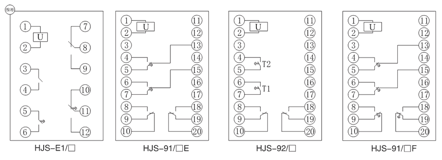 HJS-91/4F內(nèi)部接線圖