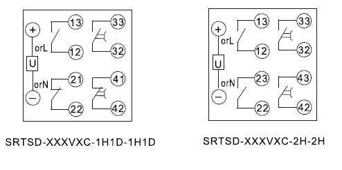 SRTSD-220VDC-1H1D-1H1D內(nèi)部接線圖