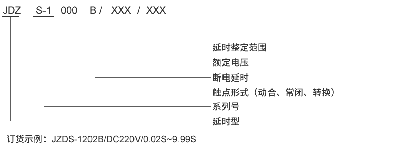 JDZS-1202B型號(hào)及其含義