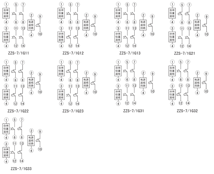 ZZS-7/1G13內(nèi)部接線(xiàn)圖