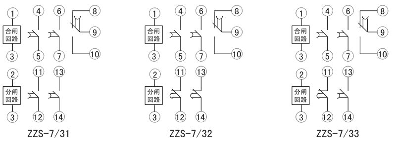 ZZS-7/32內(nèi)部接線圖