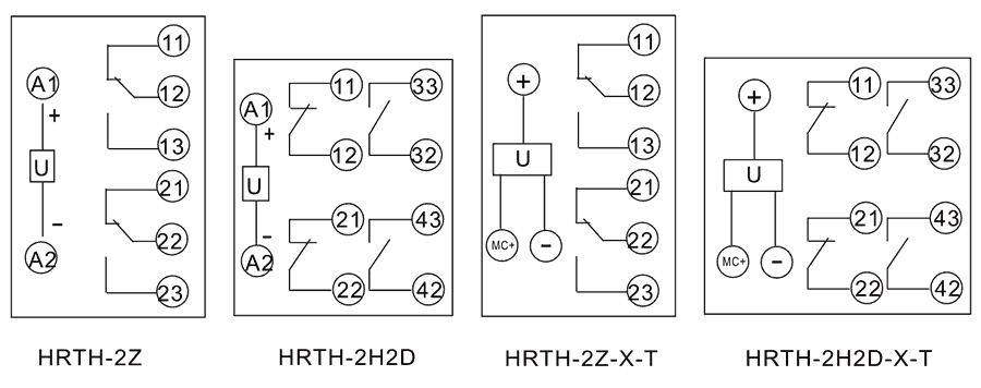 HRTH-J-2Z-X-T內(nèi)部接線圖