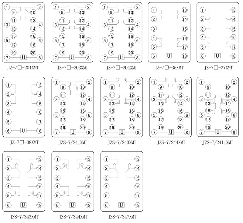 JZS-7/243XMT內(nèi)部接線圖