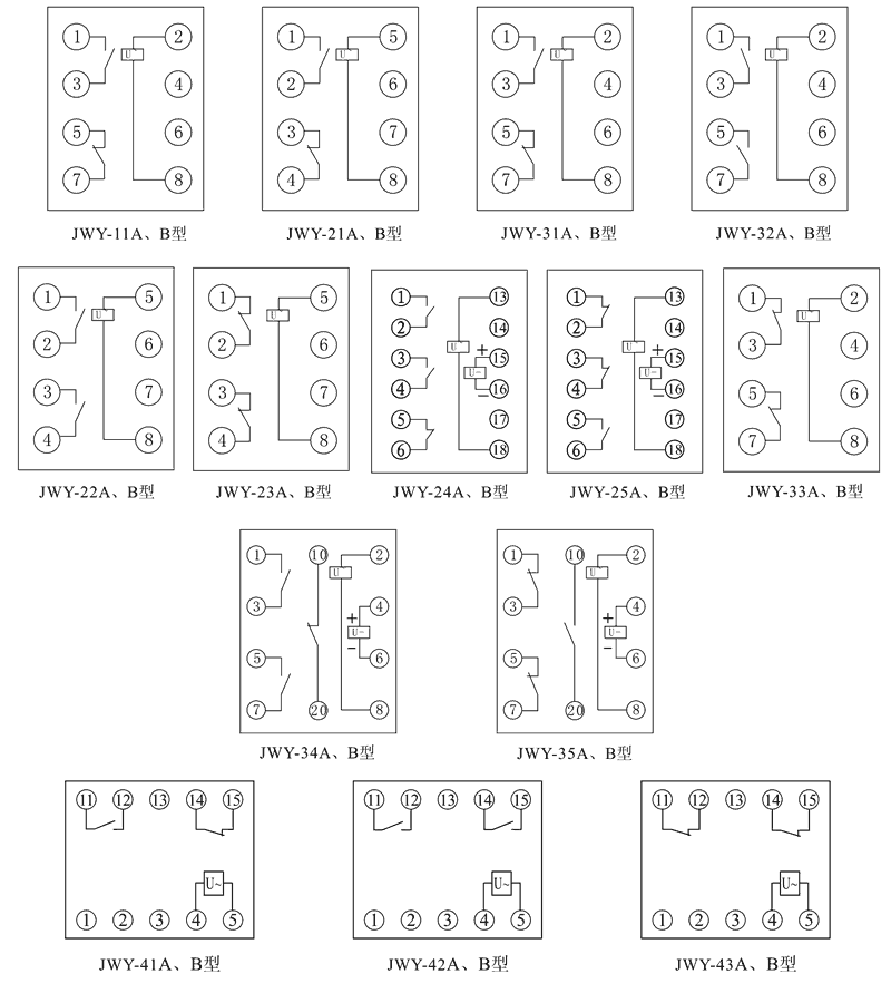 JWY-34B內(nèi)部接線圖