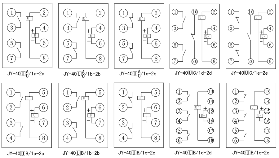 JY-40UB/1B內(nèi)部接線圖