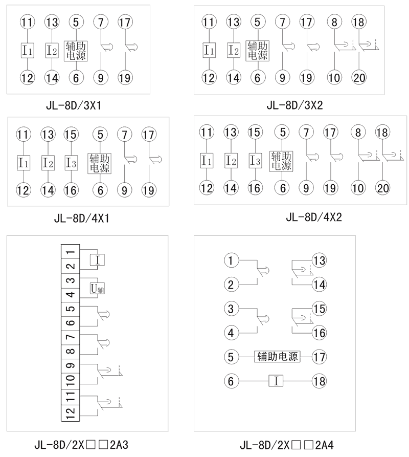 JL-8D/2X122A3內部接線圖