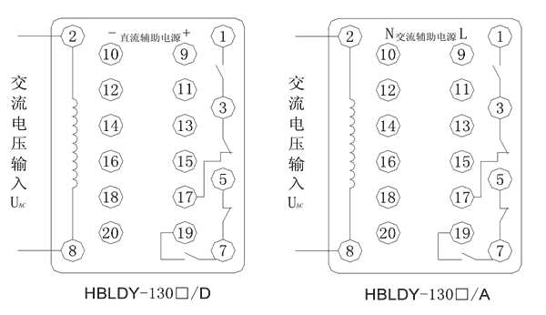 HBLDY-1301/D內部接線圖