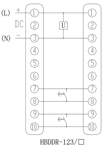 HBDDR-123/4內(nèi)部接線圖