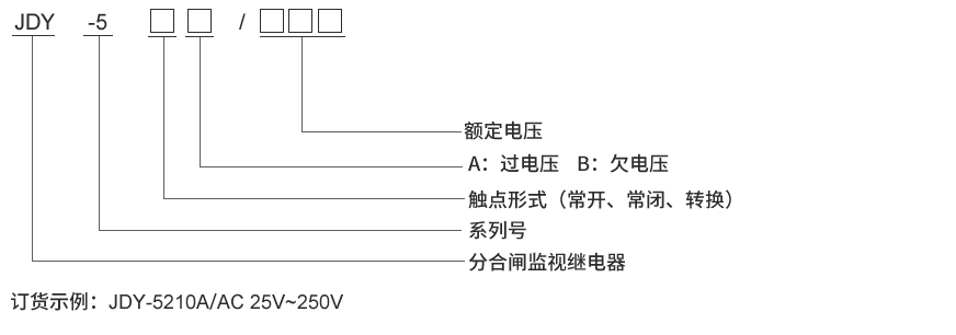 JDY-5101型號及其含義